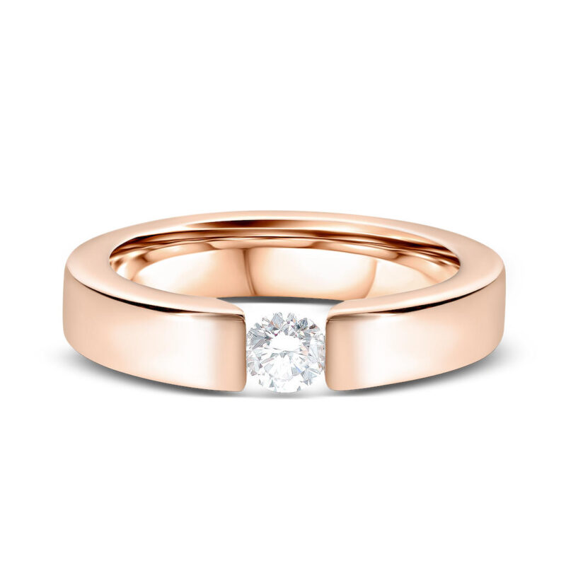 Spannring mit lab-grown Diamanten aus 18K recyceltem Roségold